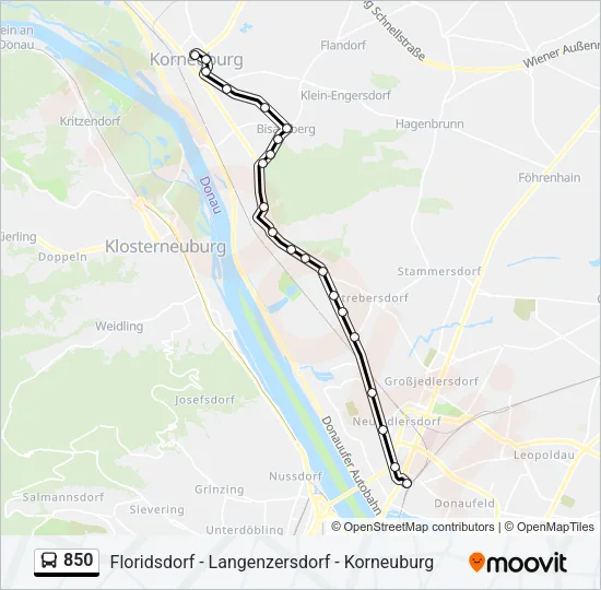 850 Bus Line Map