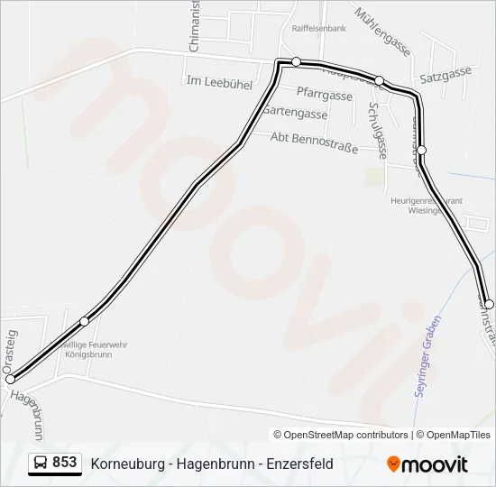 853 Bus Line Map