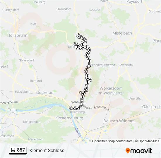 857 Bus Line Map