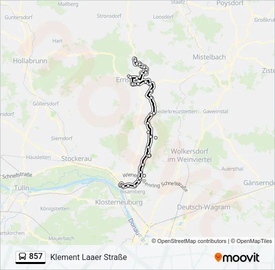 857 Bus Line Map