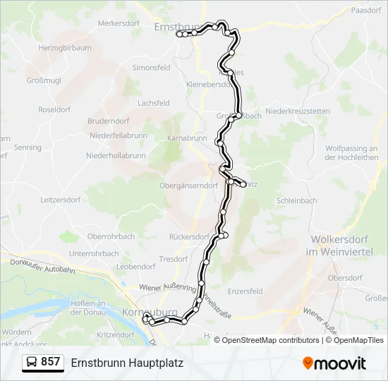 857 Bus Line Map
