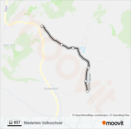 857 Bus Line Map