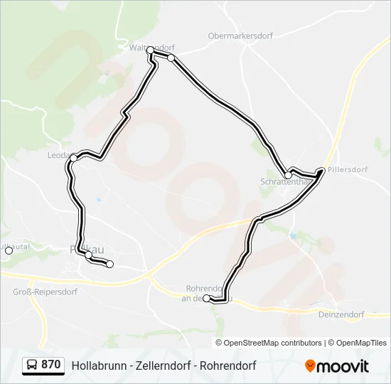 870 Bus Line Map