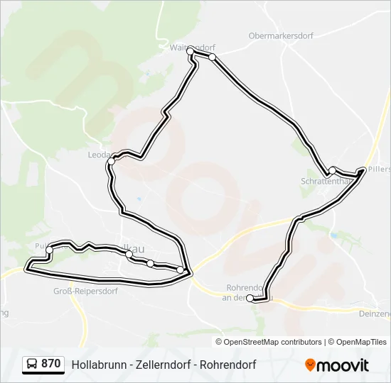 870 Bus Line Map