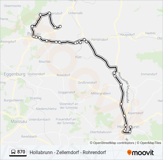 870 bus Line Map