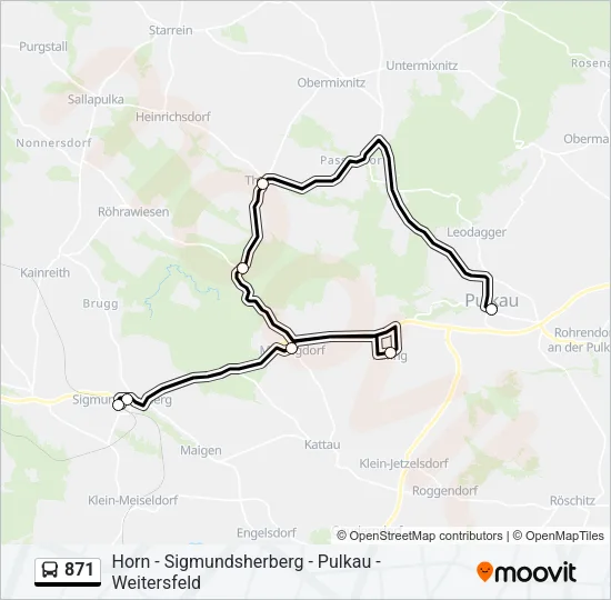 871 Bus Line Map