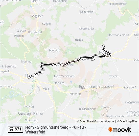 871 bus Line Map