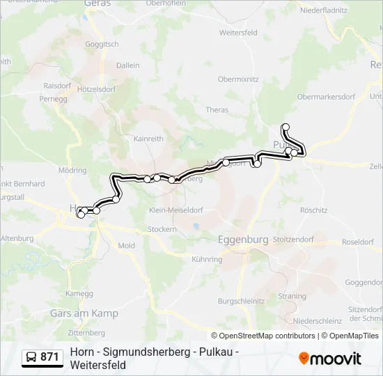 871 Bus Line Map