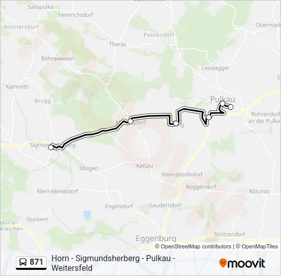 871 Bus Line Map