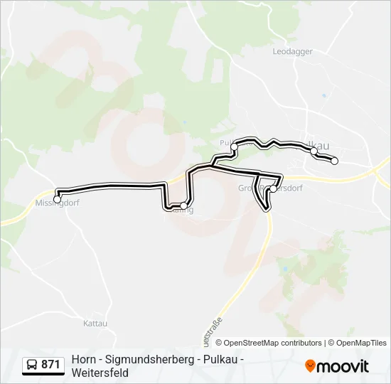 871 Bus Line Map