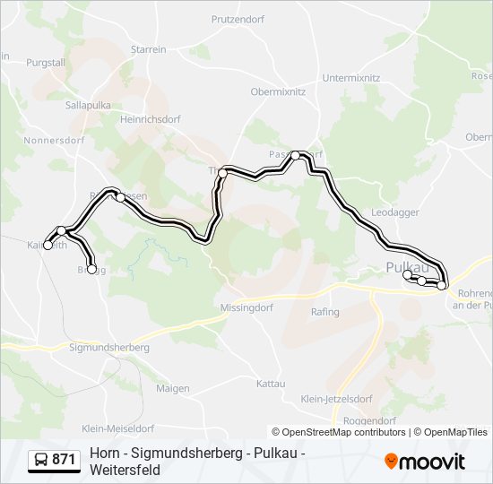 871 bus Line Map