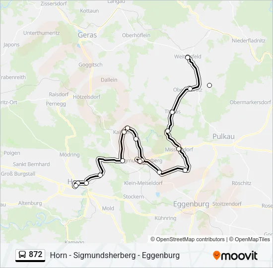 872 Bus Line Map