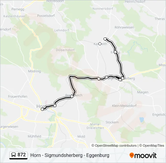 872 Bus Line Map