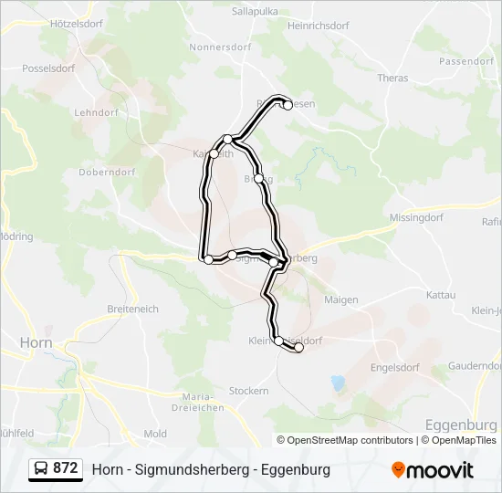 872 Bus Line Map