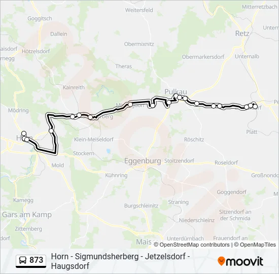 873 Bus Line Map