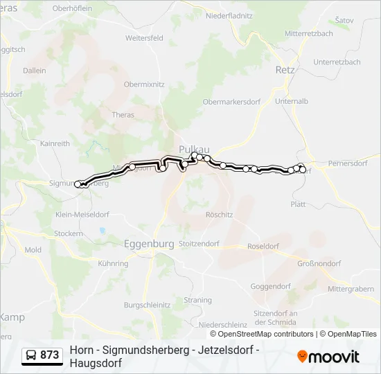873 Bus Line Map
