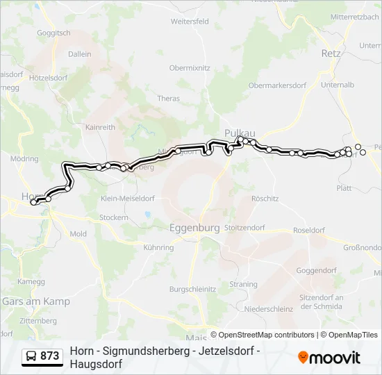 873 Bus Line Map