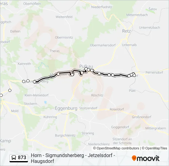 873 Bus Line Map