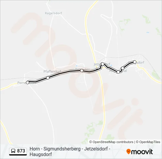 873 Bus Line Map
