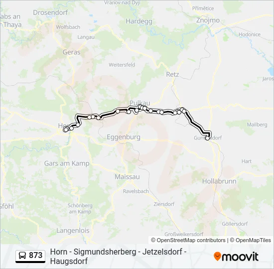 873 Bus Line Map