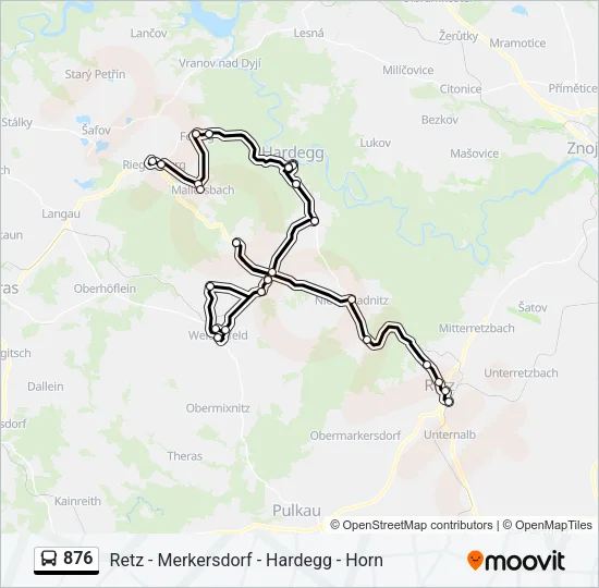 876 Bus Line Map