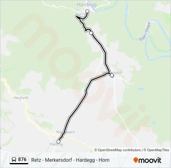 876 Bus Line Map