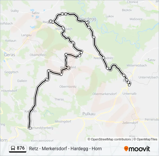 876 Bus Line Map
