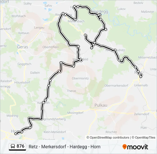 876 Bus Line Map