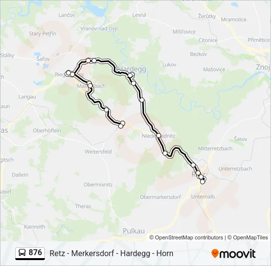 876 Bus Line Map