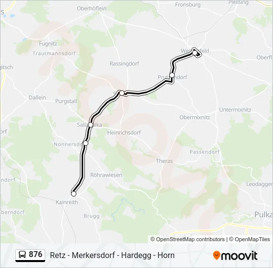 876 Bus Line Map