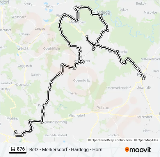 876 Bus Line Map
