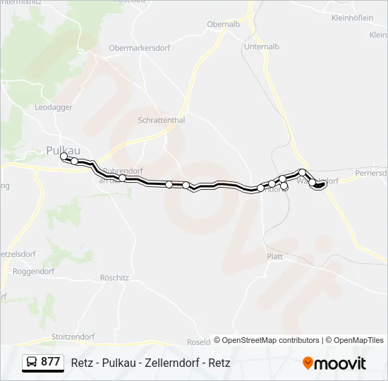 877 Bus Line Map