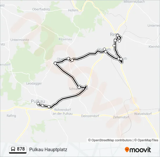 878 Bus Line Map