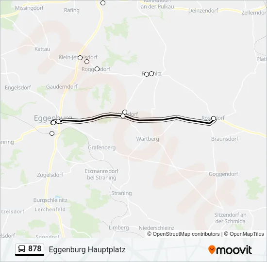878 Bus Line Map