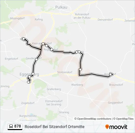 878 Bus Line Map