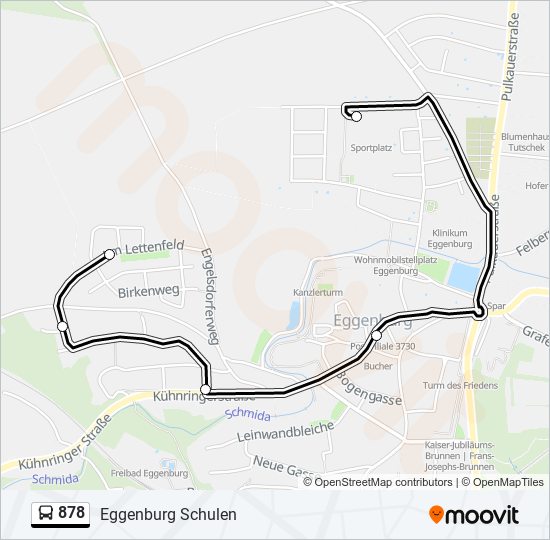 878 bus Line Map