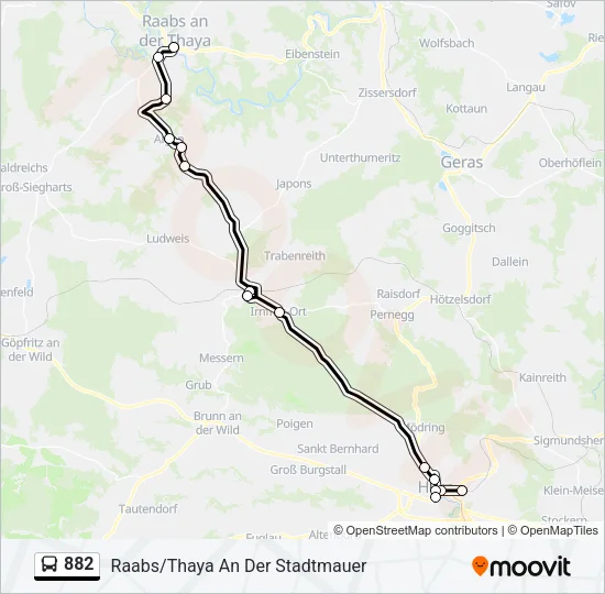 882 Bus Line Map