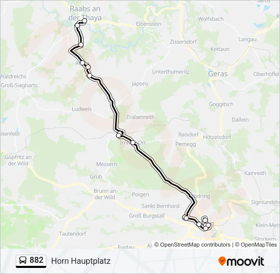 882 Bus Line Map