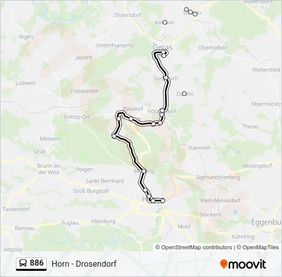 886 Bus Line Map