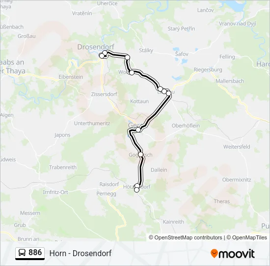 886 Bus Line Map