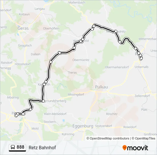 888 Bus Line Map