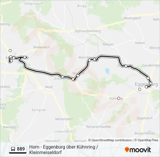 889 Bus Line Map