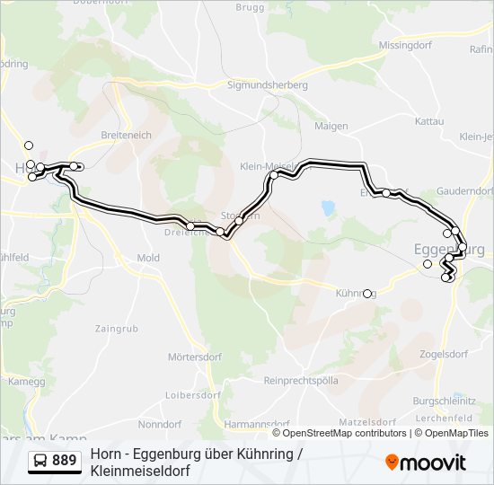 889 bus Line Map