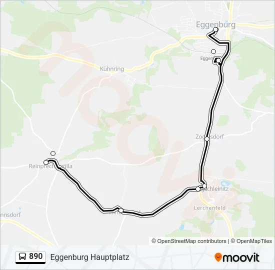 890 Bus Line Map