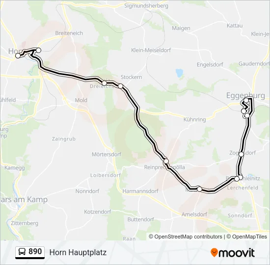 890 Bus Line Map