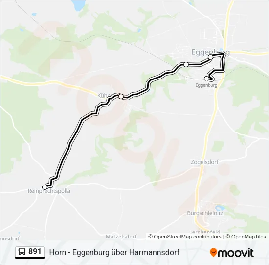 891 Bus Line Map