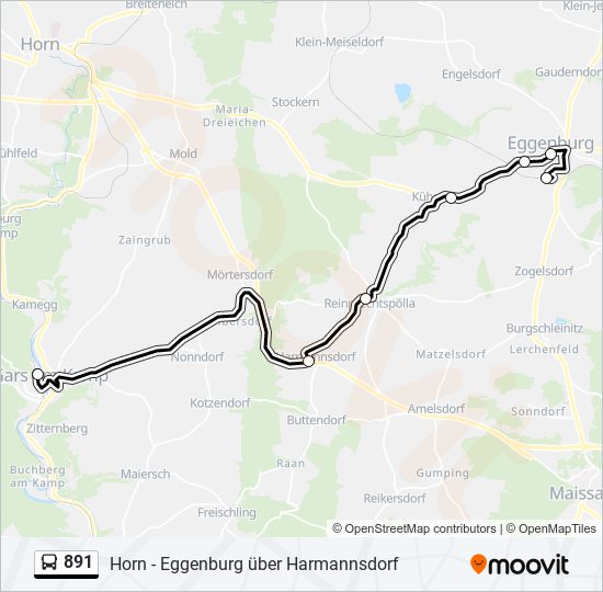 891 bus Line Map