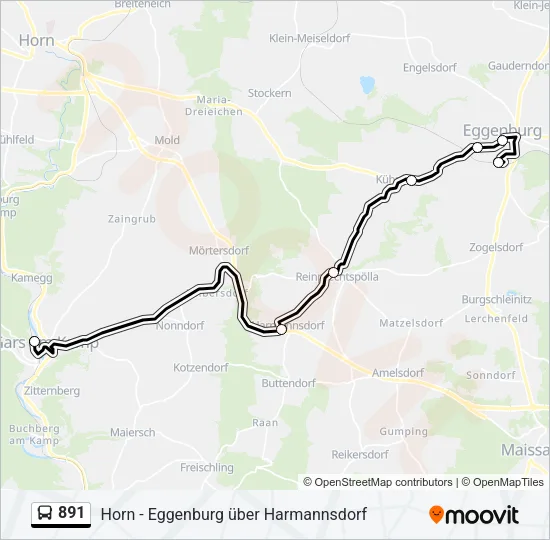 891 Bus Line Map