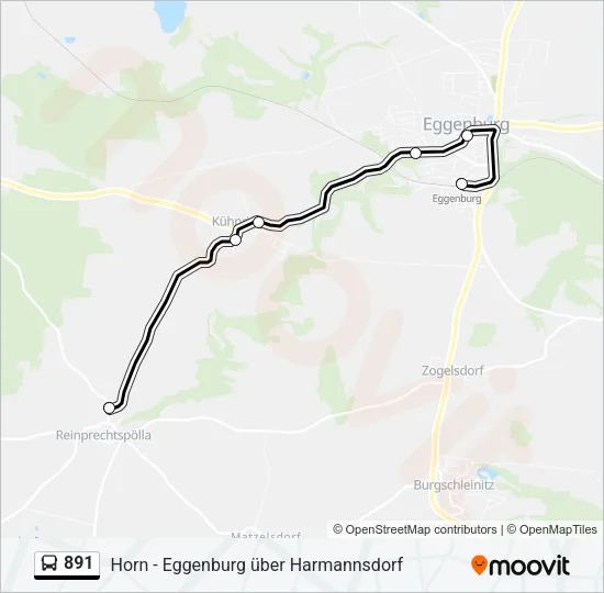 891 Bus Line Map