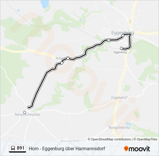 891 bus Line Map